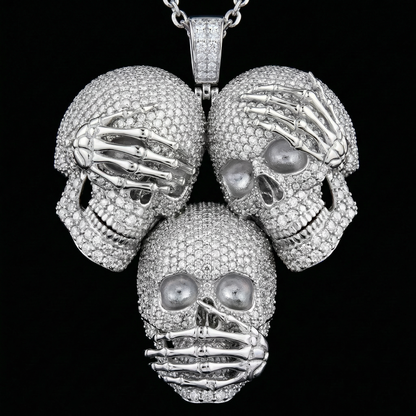 Pendentif croix classique glacé de 1,5 pouce en argent 925 