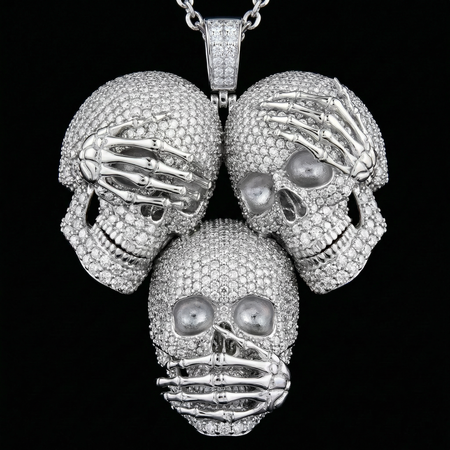 Pendentif croix classique glacé de 1,5 pouce en argent 925 