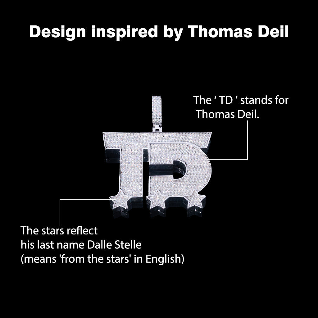 Bornreal x Thomas Deil: Limited Edition Iced Out Logo Pendant Bornreal Jewelry