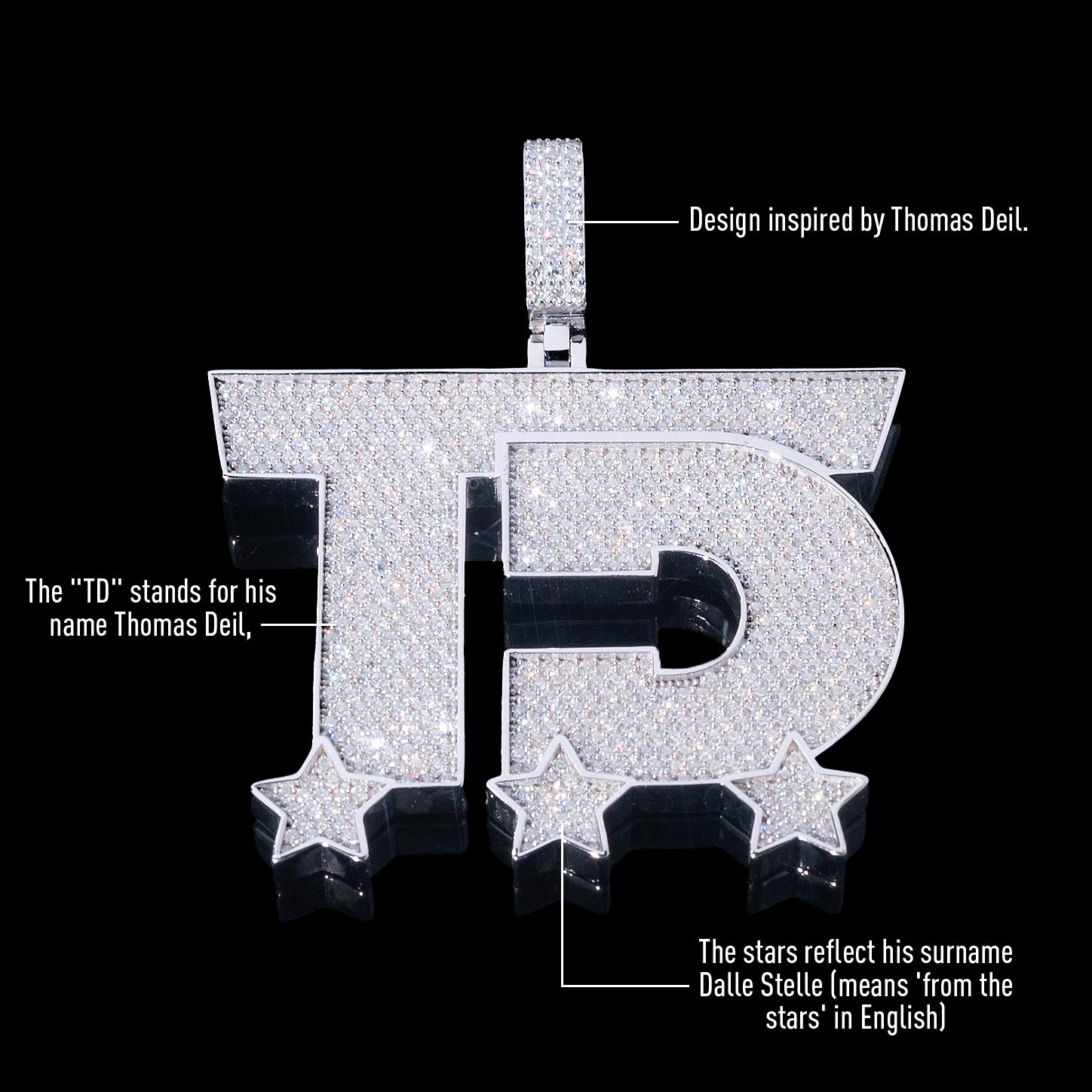 Bornreal x Thomas Deil: Limited Edition Pendant VVS Moissanite Sterling Silver Pendant Bornreal Jewelry