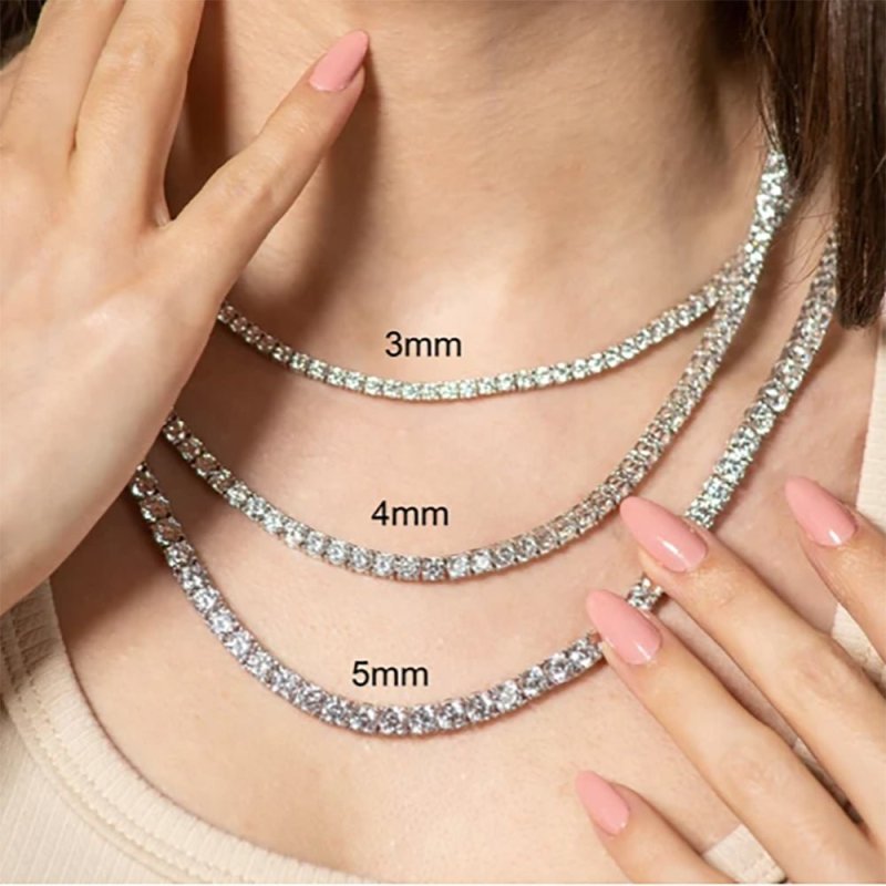 High Quality Pass Diamond Tester VVS Moissanite Diamond 925 Silver Iced Out Tennis Chain & Bracelet For Men Fine Jewelry