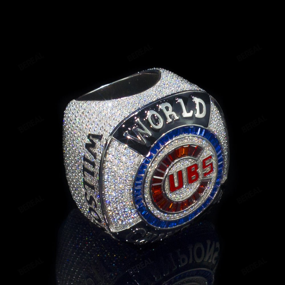 Iced Out Enamel VVS Moissanite World UBS Ring Men Custom 925 Silver 10K/14K/18K Real Gold Diamond Rapper Jewelry