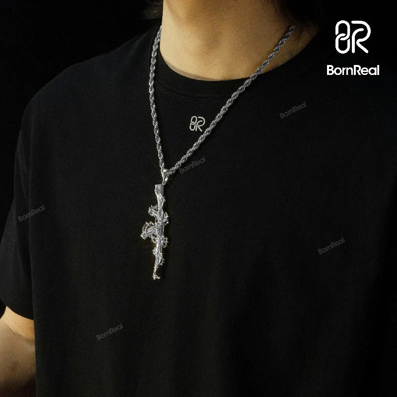 Thorns of Hope | Thorned AK-47 Pendant For Peace Pendant Jewelry