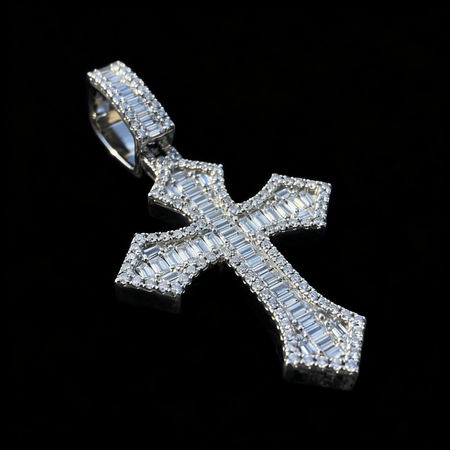 Cold Faith Cross Pendant 925 Silver Jewelry