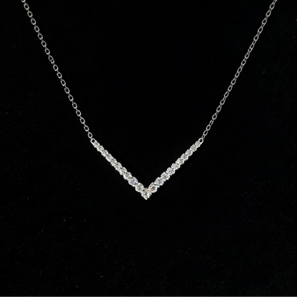 Chevron V-Bar Pendant Necklace