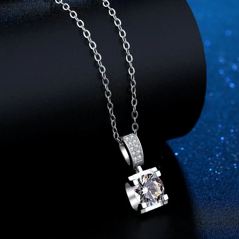 Moissanit Diamond 925 Silver Diamond Solitaire Pendant Custom 925 Silver 10K/14K/18K Real Gold Diamond Jewelry