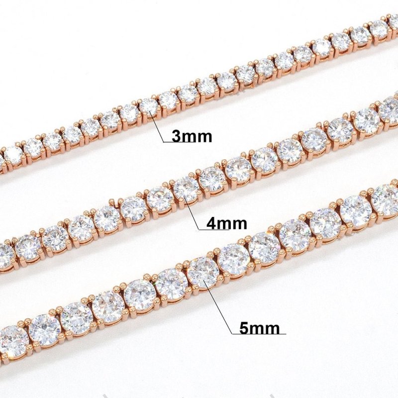 Moissanite Diamonds Tennis Bracelet 18K Rose Gold