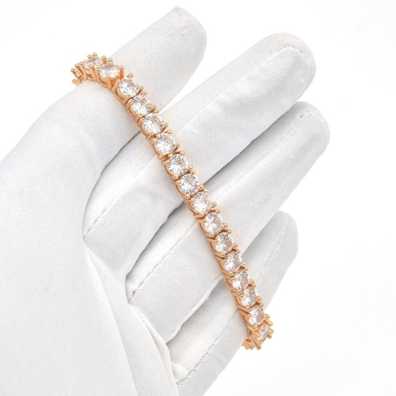 Moissanite Diamonds Tennis Bracelet 18K Rose Gold