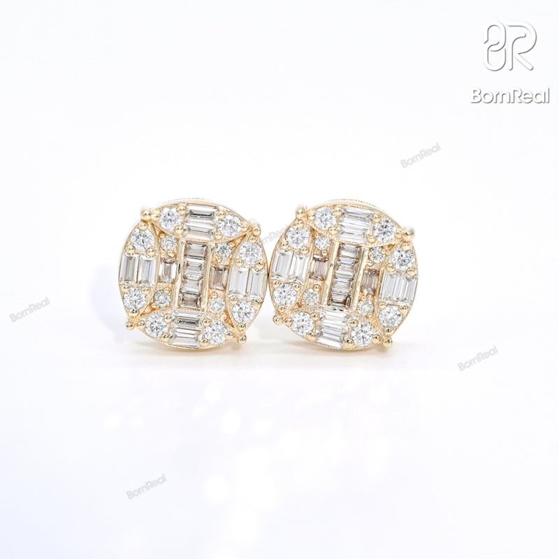 Moissanite Halo Stud Earring For Gift