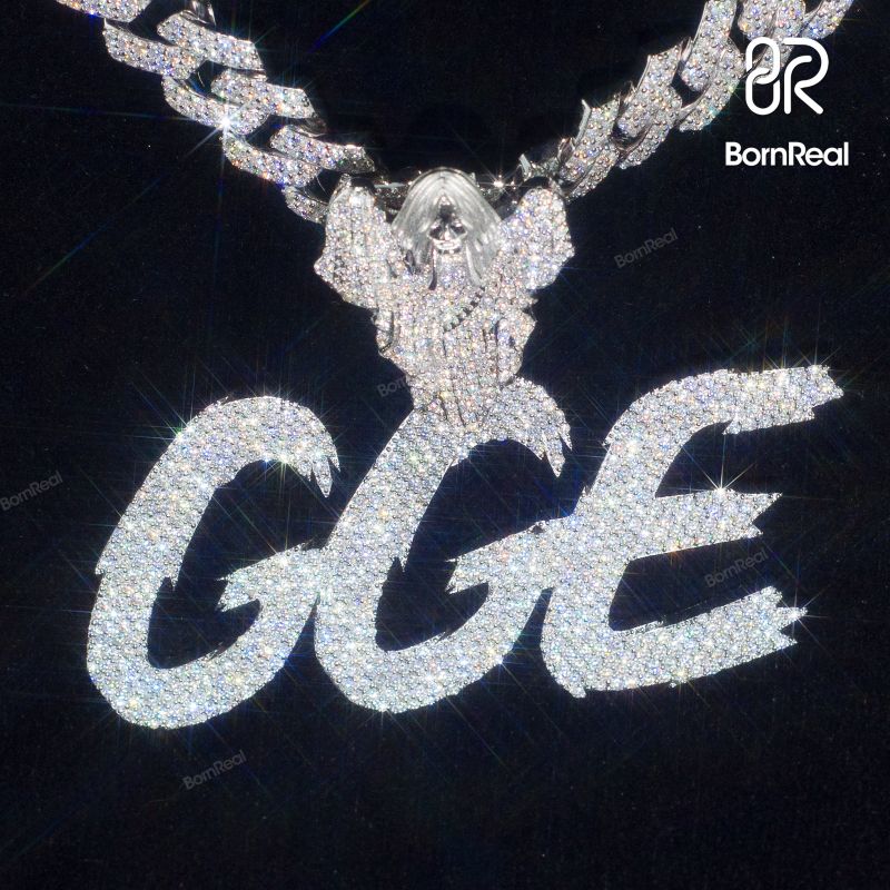 Personalized Moissanite Iced Out Name Pendant For Hip Hop