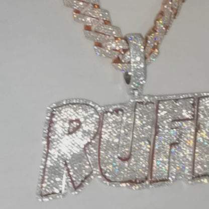 Custom Moissanite Hip Hop Enamel Iced Out Name Pendant  For Men Custom 925 Silver 10K/14K/18K Real Gold Diamond Rapper Jewelry