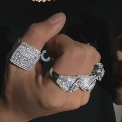 Custom Hip Hop Rings Championship Name Logo Men Rings Design Deposit