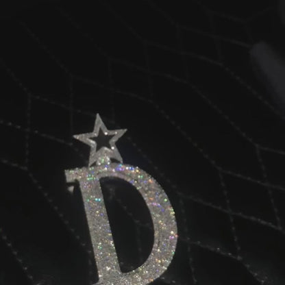 Custom A to Z Initial Hip Hop 925 Silver Moissanite Letter Pendant  Custom 925 Silver 10K/14K/18K Real Gold Diamond Rapper Jewelry