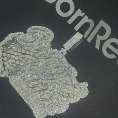 Custom Moissanite Hip Hop White Gold Diamond Swag Sauce Letter Pendant Custom 925 Silver 10K/14K/18K Real Gold Diamond Rapper Jewelry