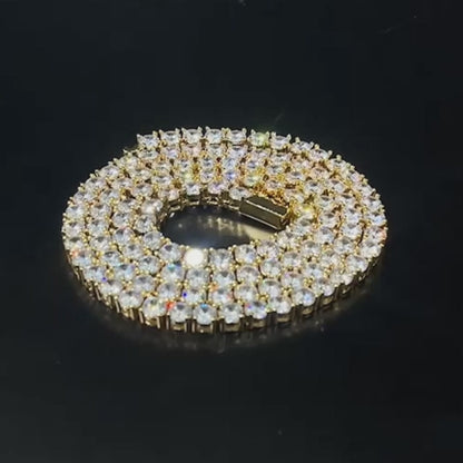 VVS Moissanite Tennis Chain Necklace Women Jewelry Custom 925 Silver 10K/14K/18K Real Gold Diamond Jewelry