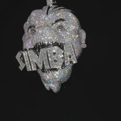 Custom Moissanite Iced White Gold Crazy Arts 'SIMBA' 3D Designing Pendant Custom 925 Silver 10K/14K/18K Real Gold Diamond Rapper Jewelry