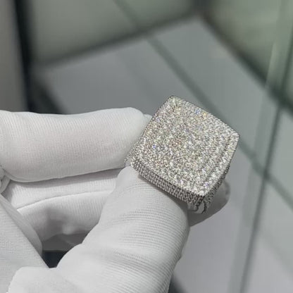 Hot sale Iced Out 925 Silver VVS Moissanite Diamomd Rings Men