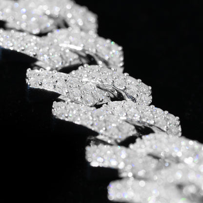 Iced Out Cuban Link Chain Bracelet 8mm