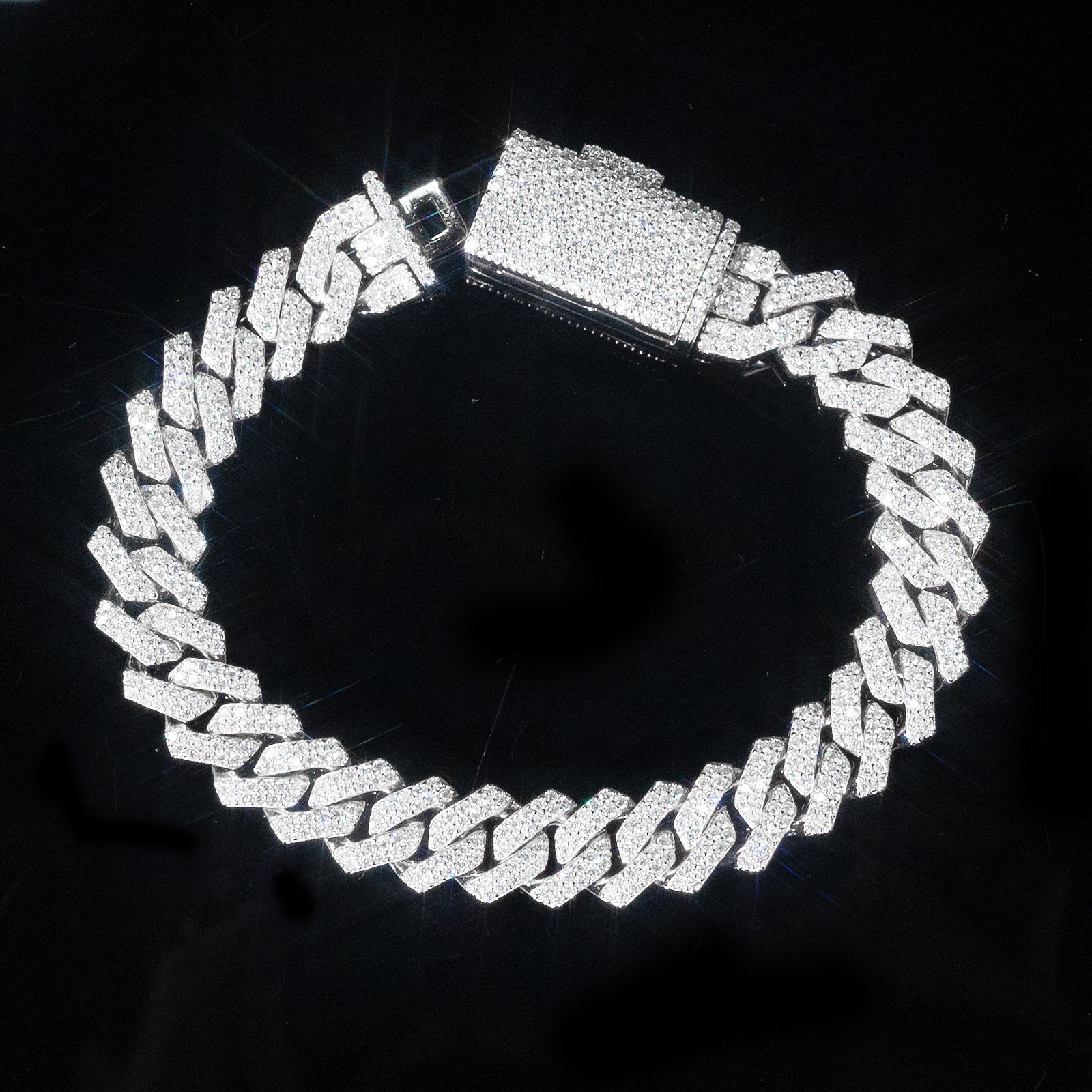 Iced Out Cuban Link Chain Bracelet 8mm