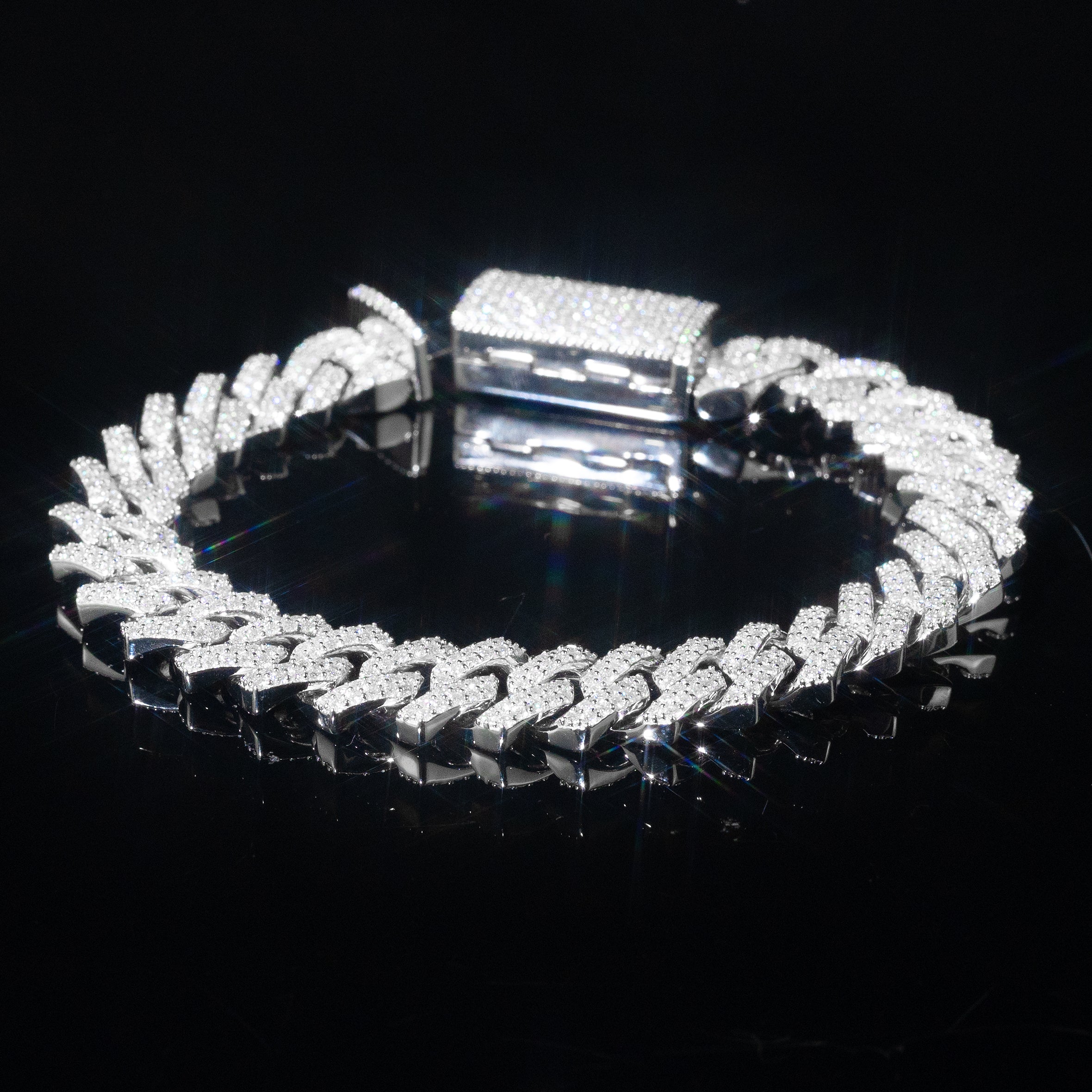 Iced Out Cuban Link Chain Bracelet 8mm