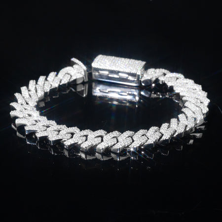 Iced Out Cuban Link Chain Bracelet 8mm