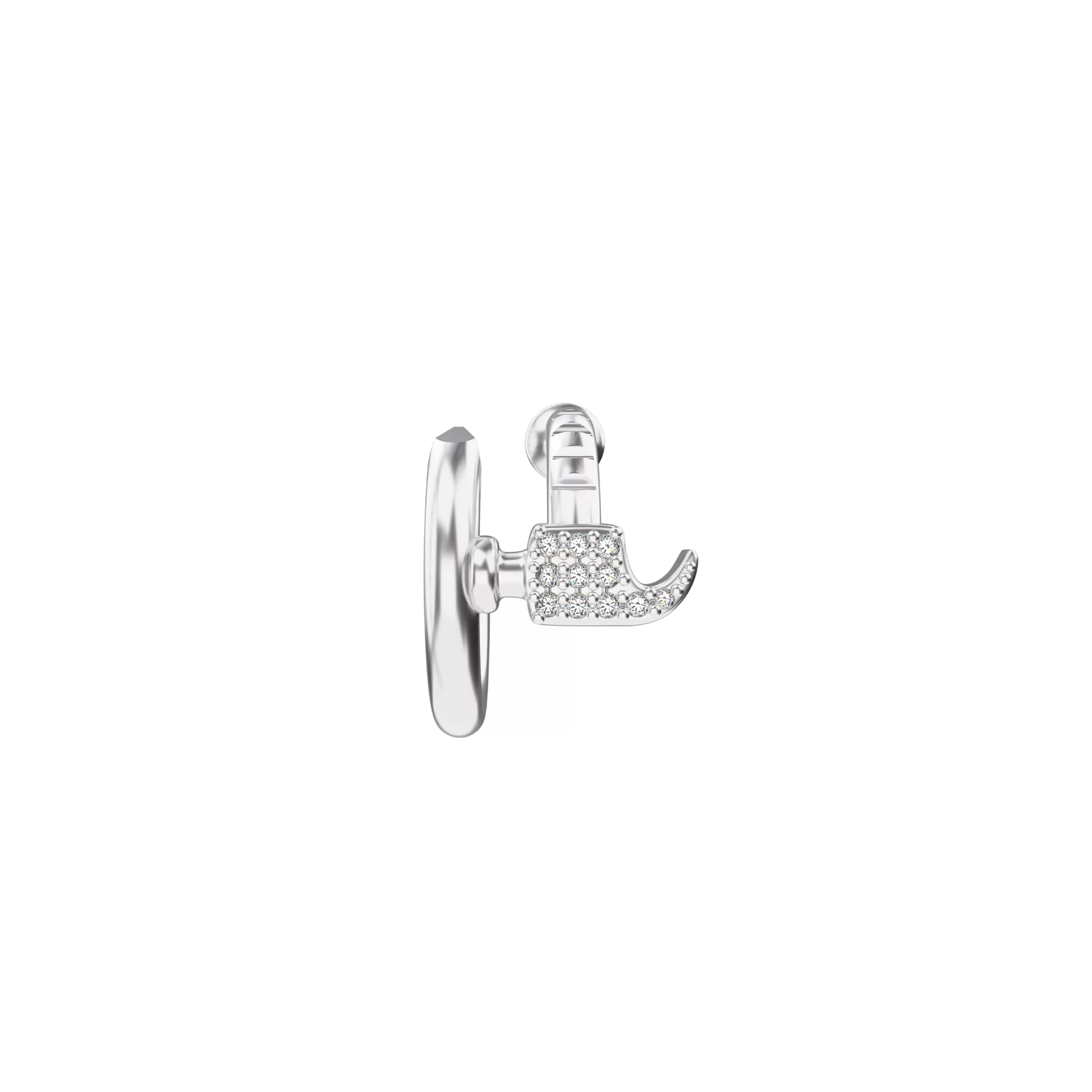 S925 High - Quality VVS Moissanite Dainty Hammer Earrings