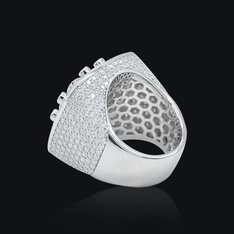 VVS Miossanite White Gold Hip Hop Fashion Men:s Rings