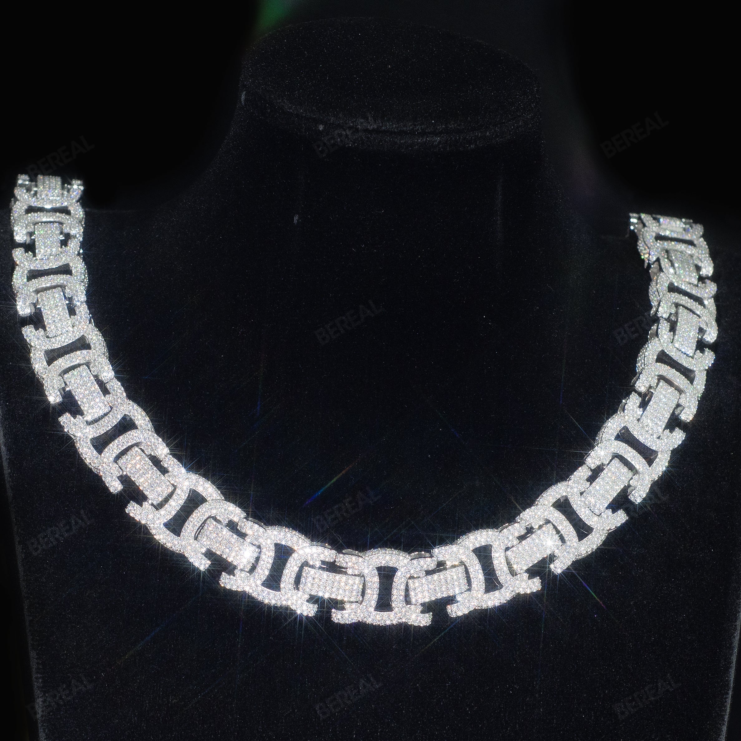 VVS Moissanite 925 Silver Iced Out Hip Hop Cuban Link Chain 18mm