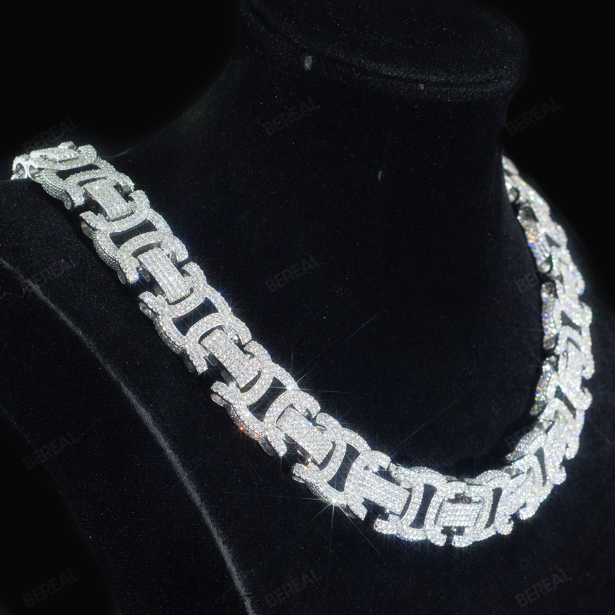 VVS Moissanite 925 Silver Iced Out Hip Hop Cuban Link Chain 18mm