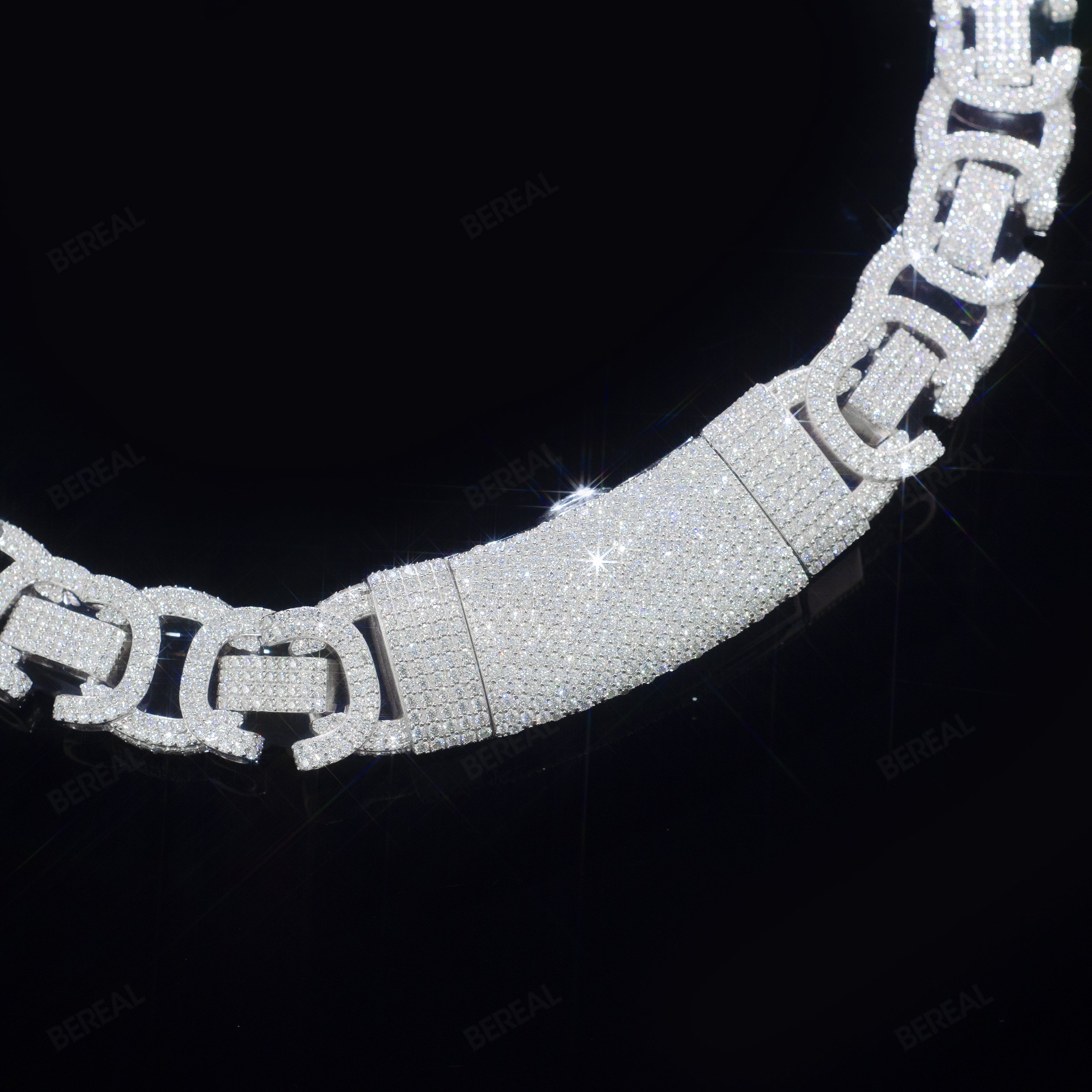 VVS Moissanite 925 Silver Iced Out Hip Hop Cuban Link Chain 18mm