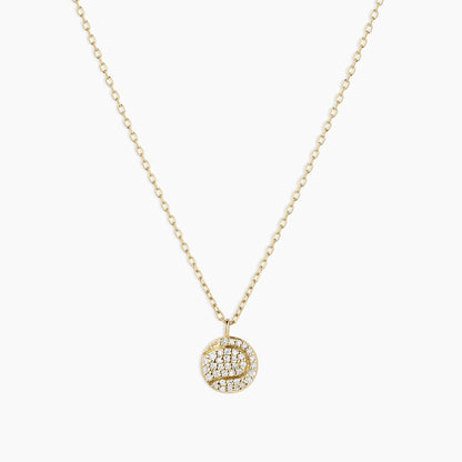 VVS Moissanite Diamond Ace Necklace 1MM 14K Gold Womens Jewelry