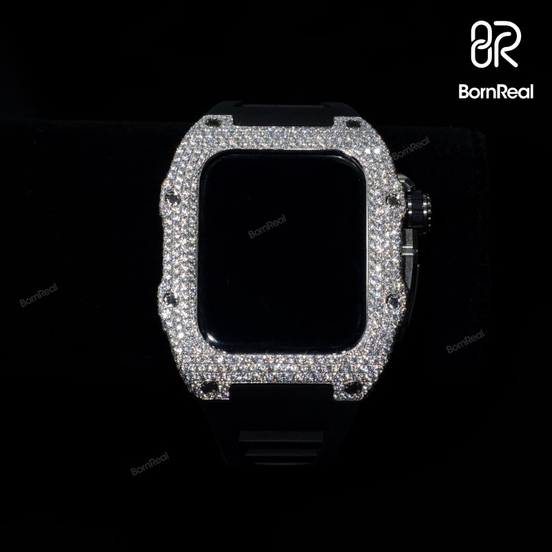 Vvs Moissanite Diamond Apple Watch Case