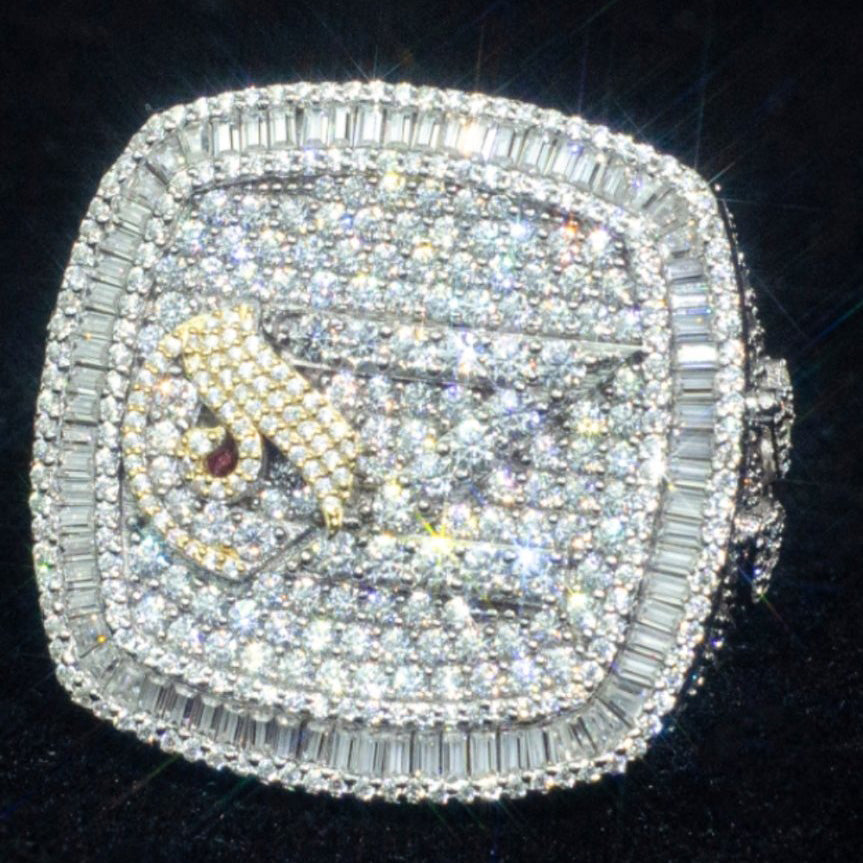 VVS Moissanite Diamond Champion Men's Rings Signature Rings