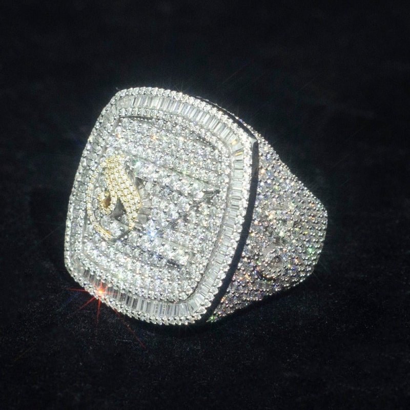 VVS Moissanite Diamond Champion Men's Rings Signature Rings