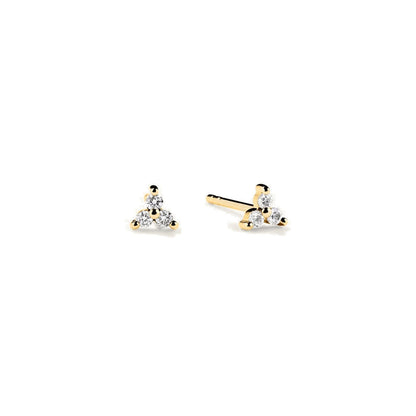 VVS Moissanite Diamond Mini Lotus Diamond Stud Earrings For Women
