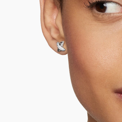VVS Moissanite Diamond Petite X Stud Earrings For Women