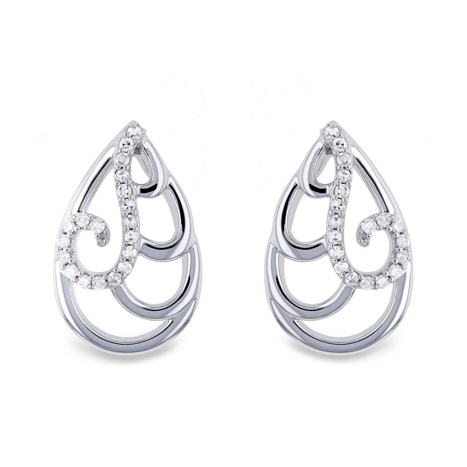 VVS Moissanite Diamond Wispy Teardrop Earrings For Women