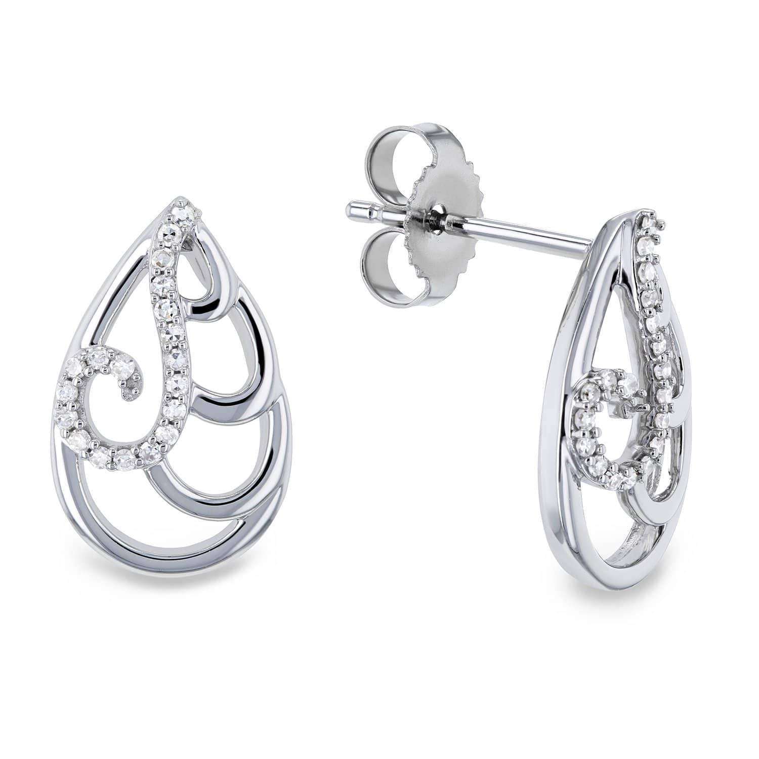 VVS Moissanite Diamond Wispy Teardrop Earrings For Women