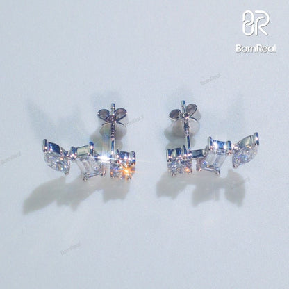 VVS Moissanite S925 3 Stone Danglers For Gift