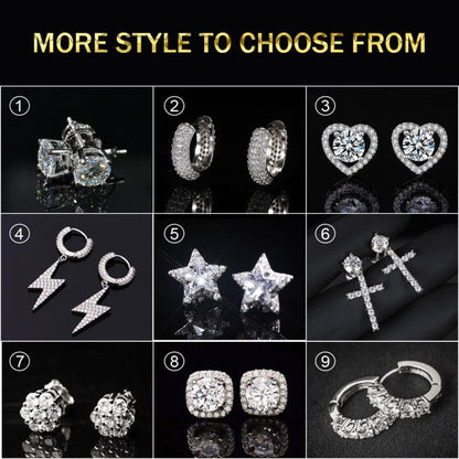 VVS Moissanite S925 3 Stone Danglers For Gift