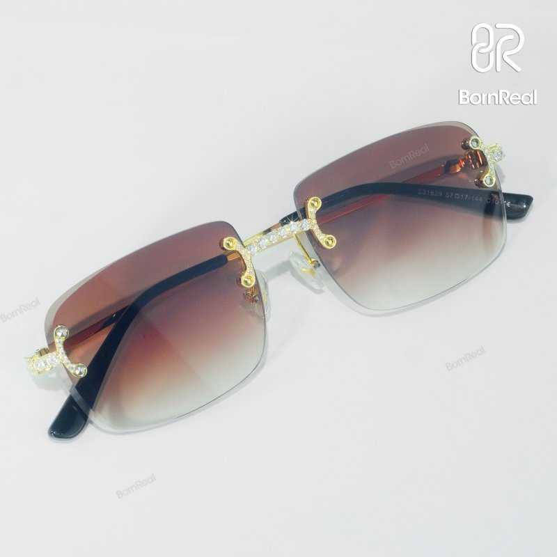 Vvs Moissanite Sunglasses 18K Gold