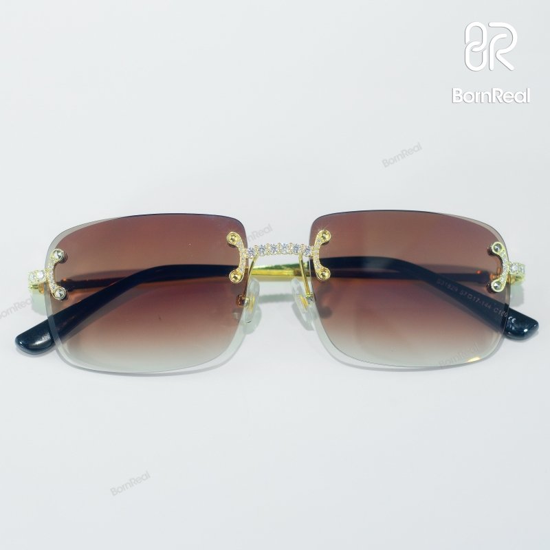 Vvs Moissanite Sunglasses 18K Gold