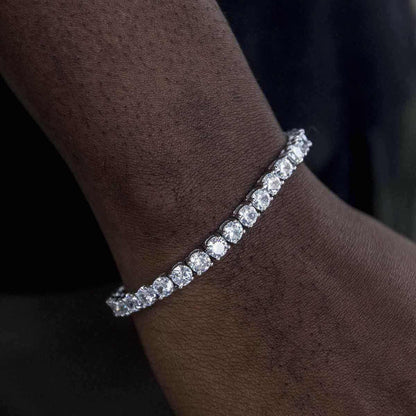 VVS Moissanite Tennis Bracelet mens Custom 925 Silver 10K/14K/18K Real Gold Diamond Rapper Jewelry