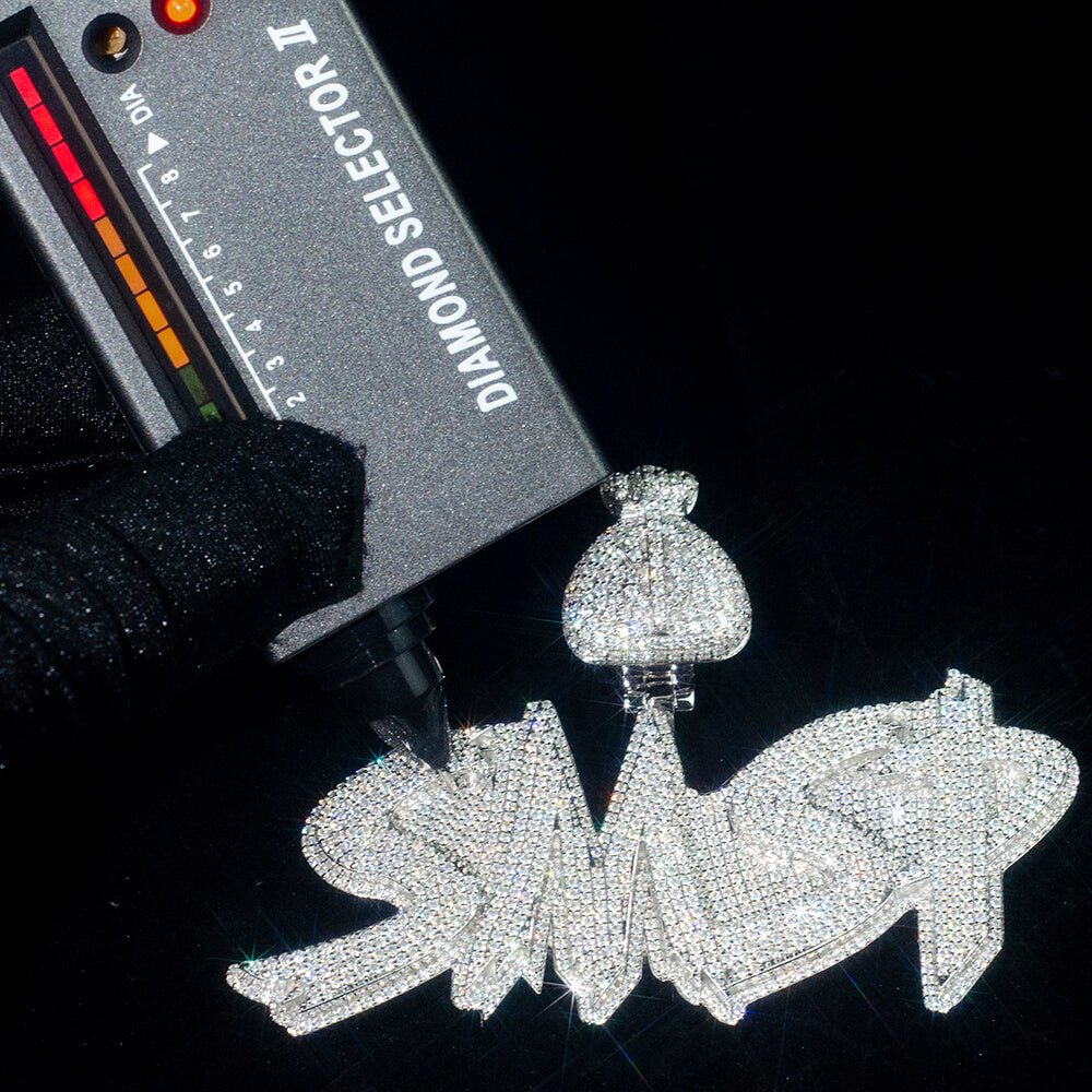 Custom 18K Vermeil Plated Non-Fading VVS Moissanite Name Pendant Bornreal Jewelry - Bornreal Jewelry
