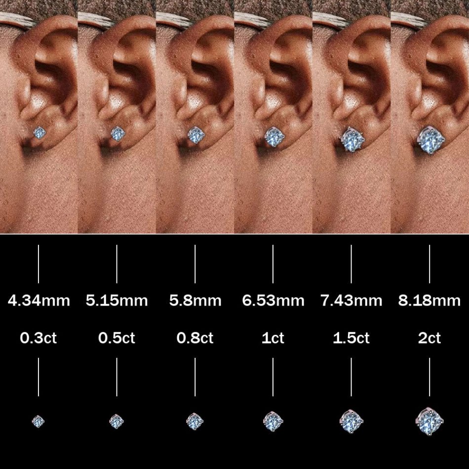 Anti-allergic High-Quality VVS Moissanite Diamond Mens Round Paved Hoop Earrings For Gift Bornreal Jewelry - Bornreal Jewelry