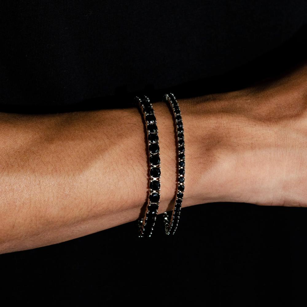 5MM Black Moissanite Tennis Bracelet Bornreal Jewelry - Bornreal Jewelry