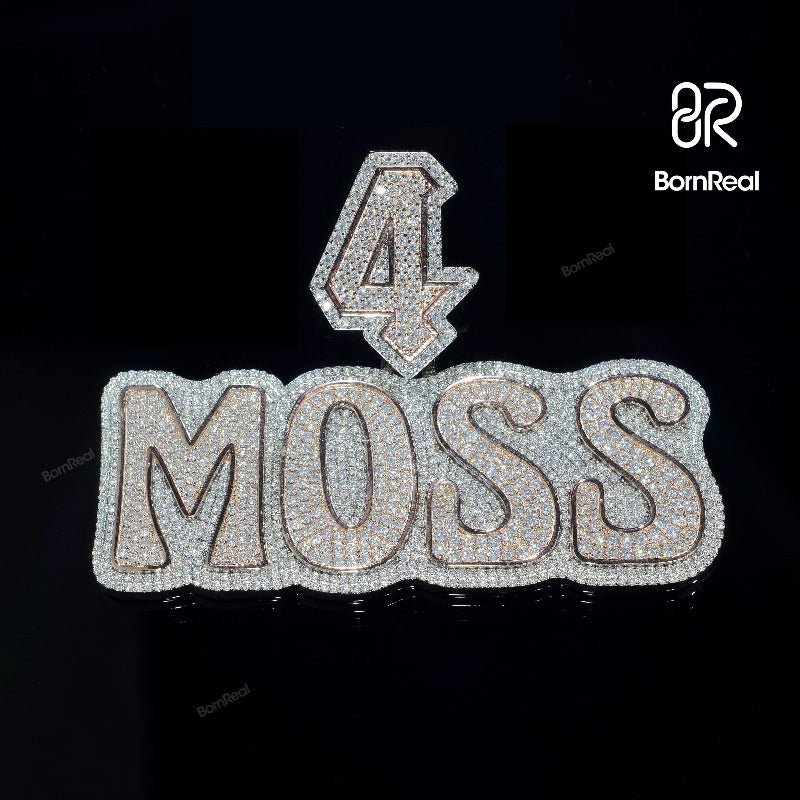 Custom Moissanite Hip Hop chain Rapper Diamond Name Pendant