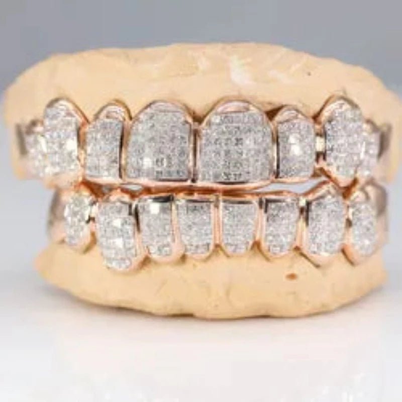 Custom VVS Diamond Grillz Top OR BOTTOM Natural Princess Cut Invisible Setting Iced Out Moissanite Grillz