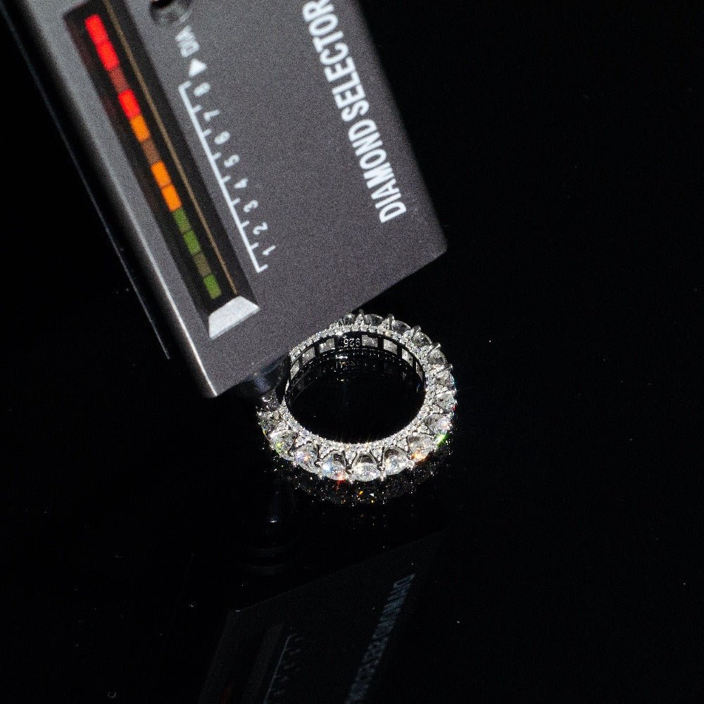 High-end VVS Moissanite Diamond Tennis Men's Rings Bornreal Jewelry - Bornreal Jewelry