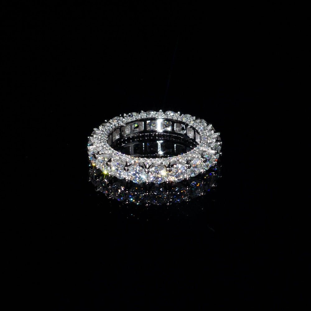 High-end VVS Moissanite Diamond Tennis Men's Rings Bornreal Jewelry - Bornreal Jewelry